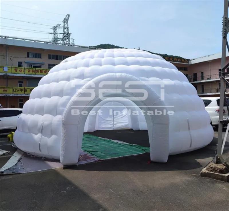8m Diam Giant inflatable white dome blow up igloo Tent Events Stage Festival Decoration Advertising