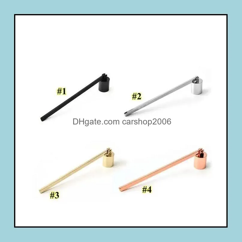 Stainless Steel Candle Flame Snuffer Wick Trimmer Tool Multi Colour Put Out Fire on Bell Easy To Use GWF12469