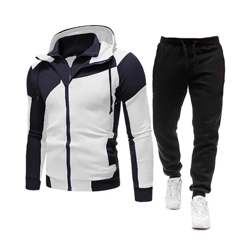 Jesień Zimowe Zestawy Męskie Marka Sportowa Dresswear Dresy 2 Sztuka Zestawy Męskie Ubrania Bluzy + Spodnie Zestawy Męski Streetwear Kurtki 211008