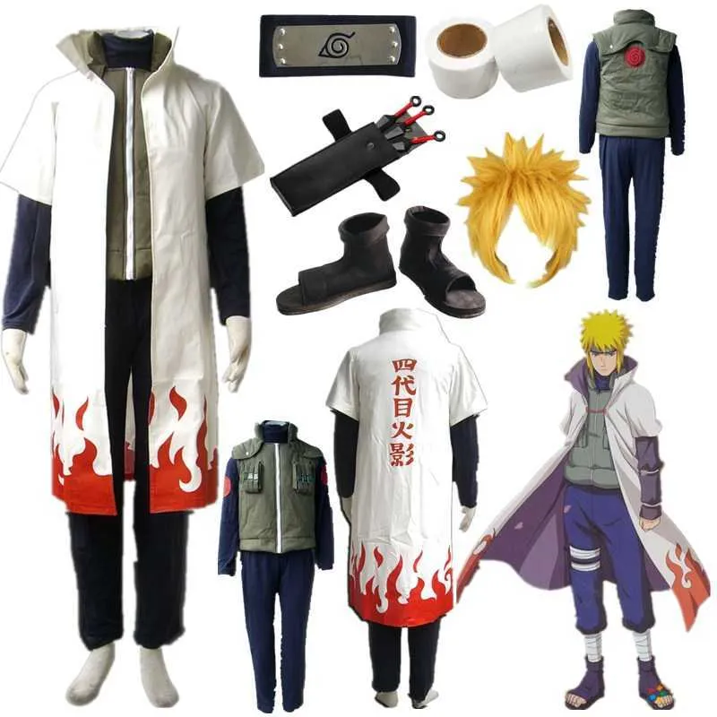 Anime Yondaime Uniforme para Festa de Halloween, Hokage, Namikaze