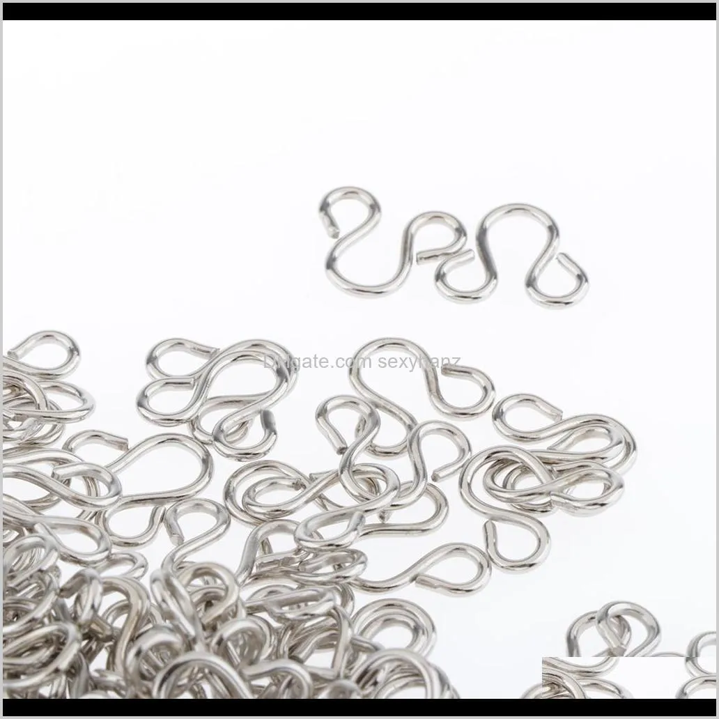 200pcs sewing hook and eye closure, hook and eye for bra and clothes, size 25x13mm