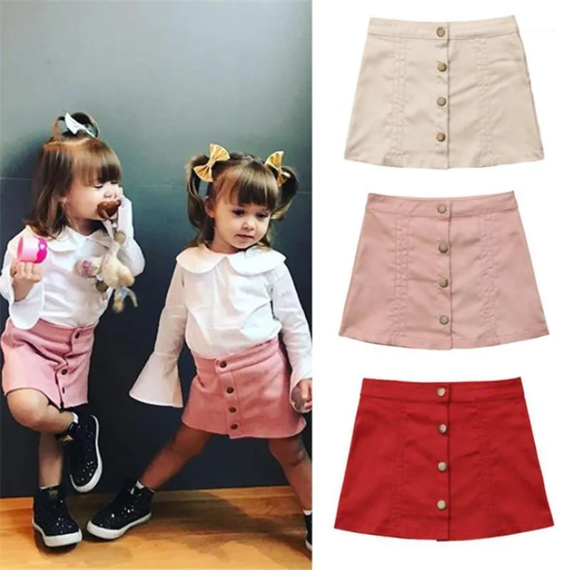 Skirts Fashion Infant Baby Girl Button A Line Party Slim Princess Pageant Skirt