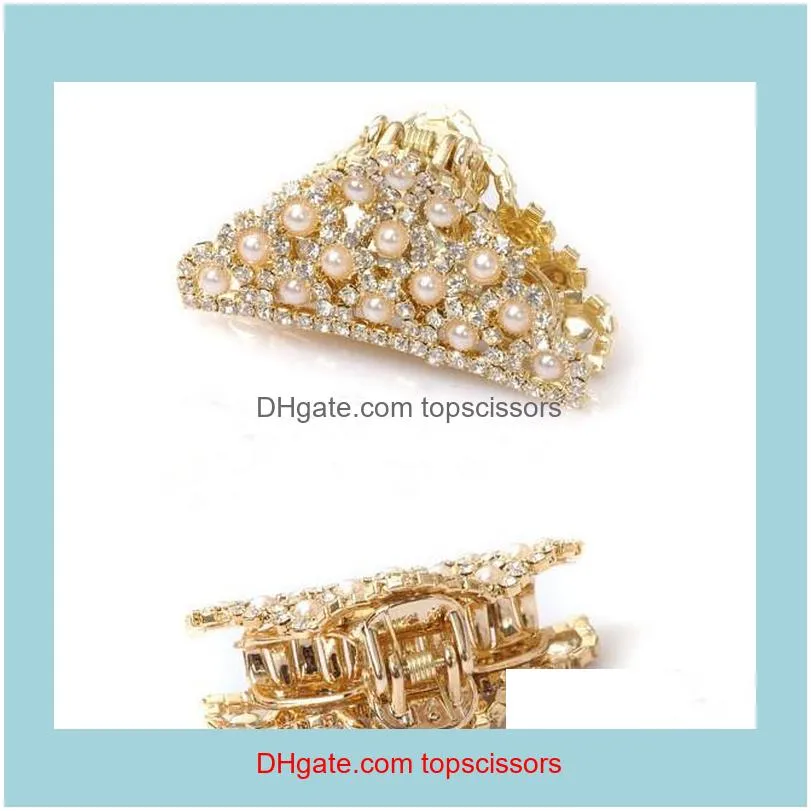 F286 `delicate aristocratic temperament Luxurious exquisite diamond pearl, scratching hairpin clip