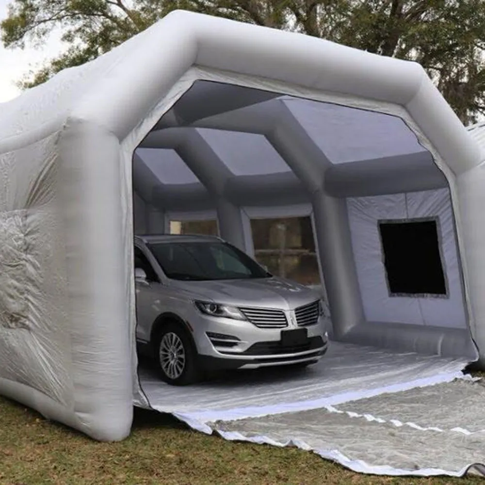 Cabine de pintura em spray inflável portátil personalizada tenda de caminhão de carro com filtros de carbono bronzeado Sala de forno garagem para uso comercial