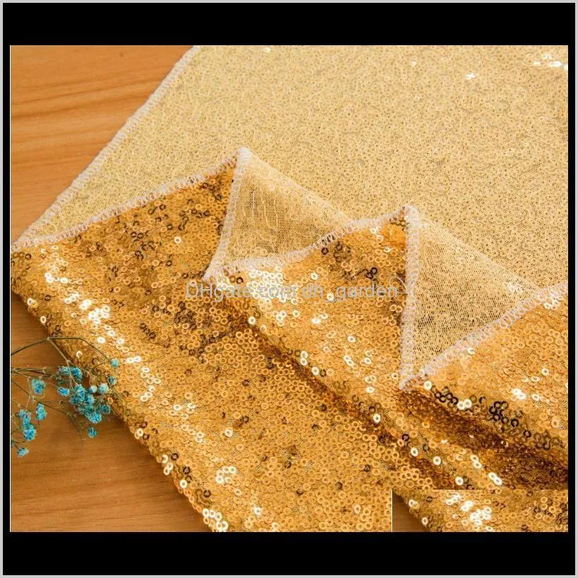 30*275cm fabric table runner gold silver sequin table cloth sparkly bling for wedding party decoration supplies tablecloth sn1876