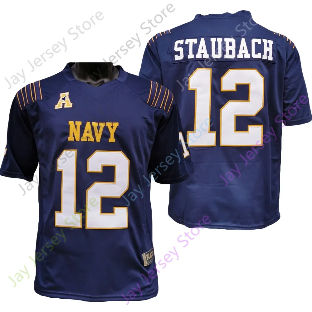 Navy Midshipmen Football Jersey NCAA College Roger Staubach Navy