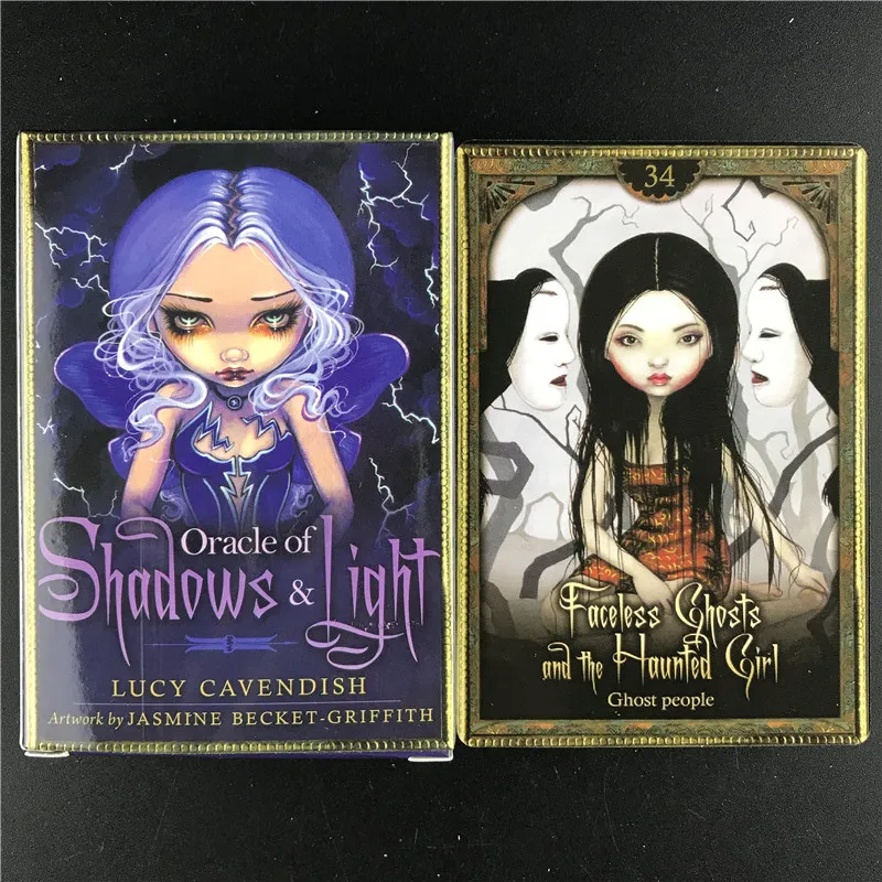 Shadow and Light OraCles Cartão 45pcs Português Tarot Cartões com PDF Guidebook Jogo de tabuleiro divertido para Adulto Adolescentes Crianças Adivinhação