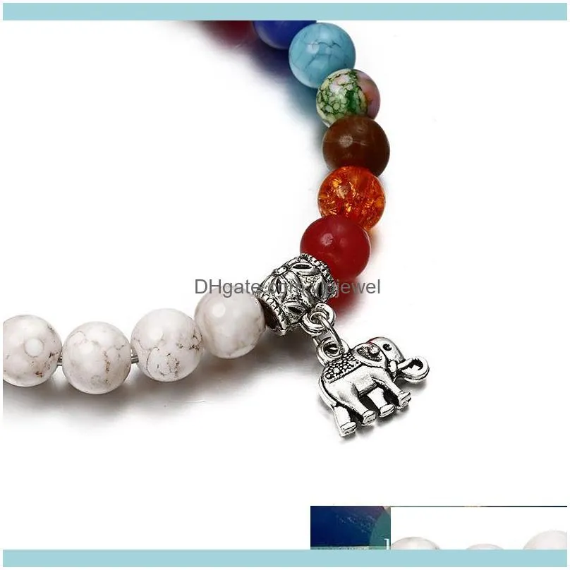 NS19 New 7 Chakra Bracelet Men Black Lava Healing Balance Beads Reiki Buddha Prayer Natural Stone Yoga Bracelet for Women