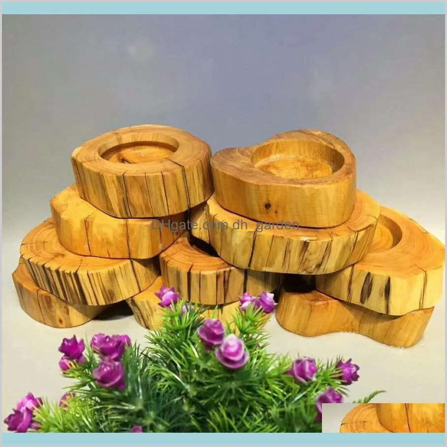 Creative Wooden Round Ashtrays Classic Brown