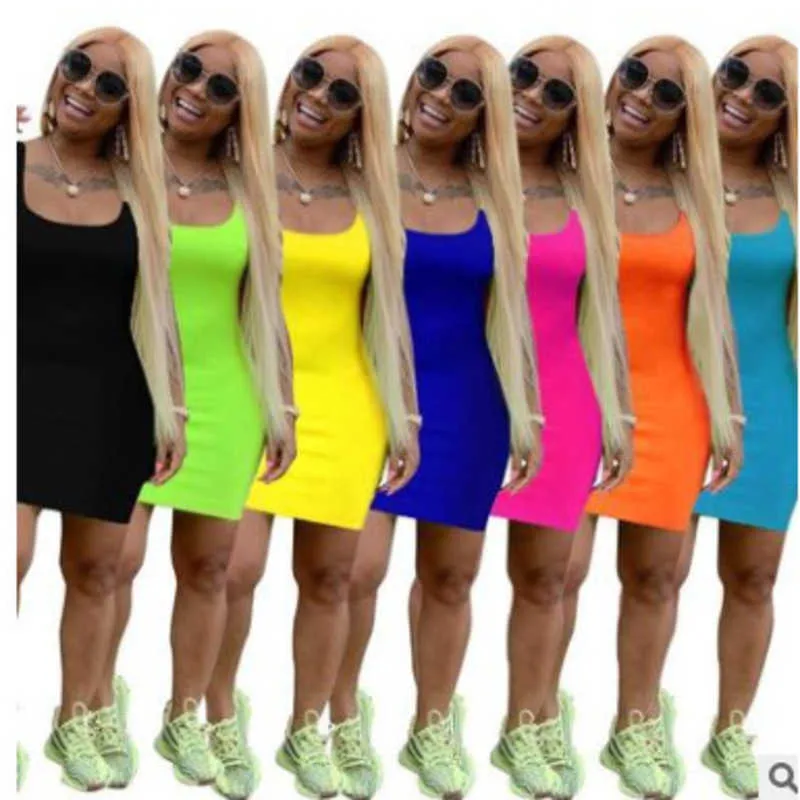 Summer Women Cartoon Print Dresses Sexy Mini Skirts Sleeveless Bodycon Dress Fashion High Quality Skinny Clubwear Casual Dress