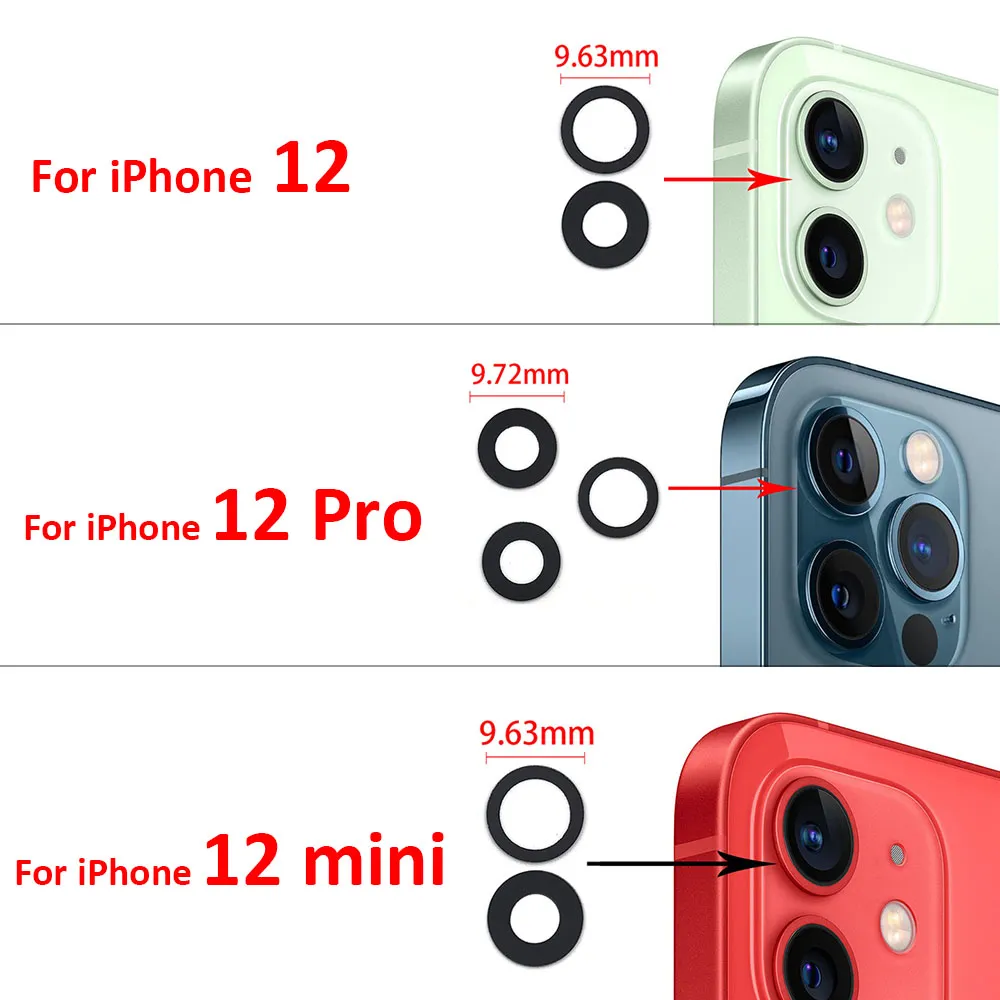Obiettivo della fotocamera posteriore Protezione in vetro temperato per iPhone 13 12 Mini 11 Pro Max Protezione dello schermo con pellicola Galss