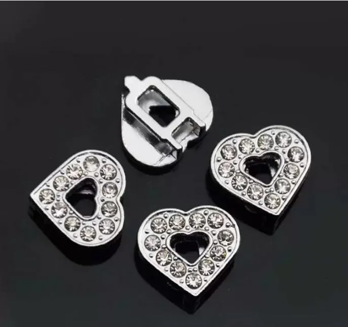 2021 new Zinc Alloy DIY Rhinestone Slide parts for pet collars bands DIY slider accessories charms