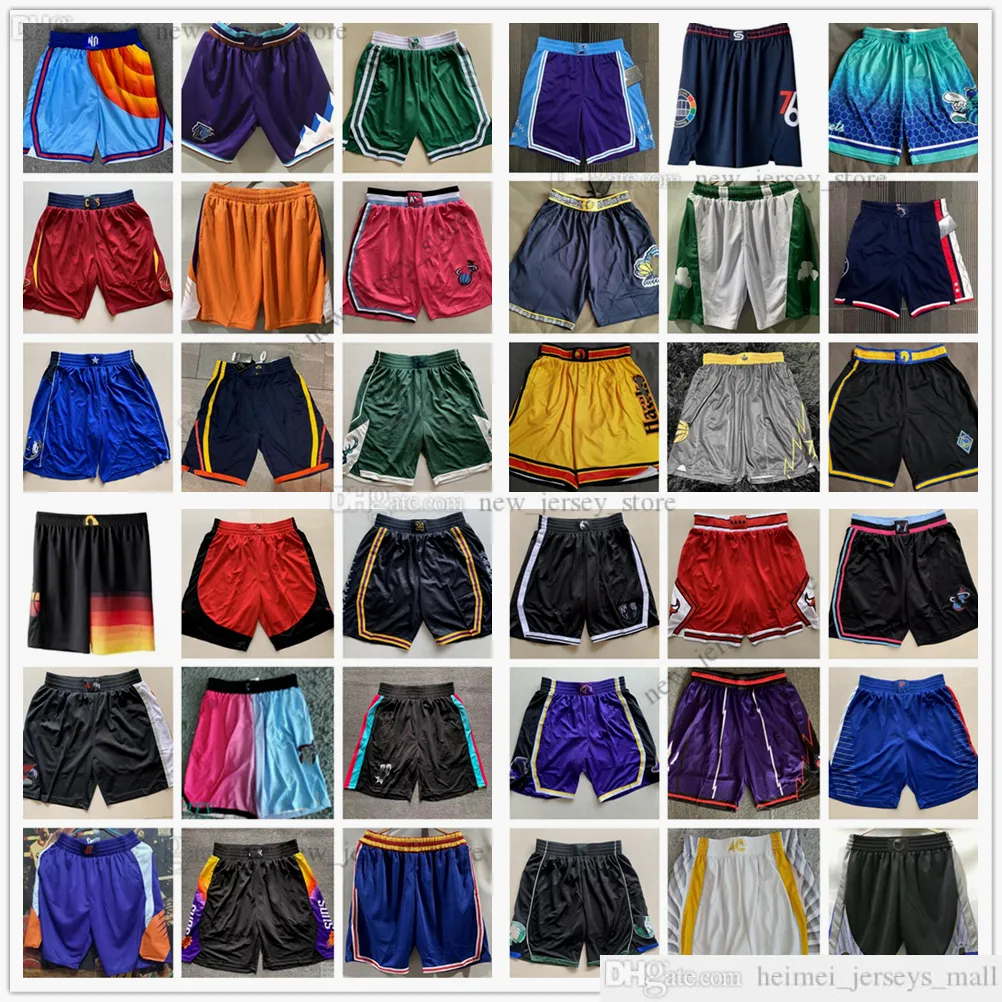 Printed 2022 New City Basketball Shorts Team Sport Wear Pant With Pocket News 21 22 Blue White