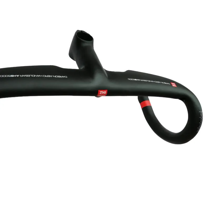 Matte Black Full Carbon Fiber Integrated Road Bike Handlebar with Stem