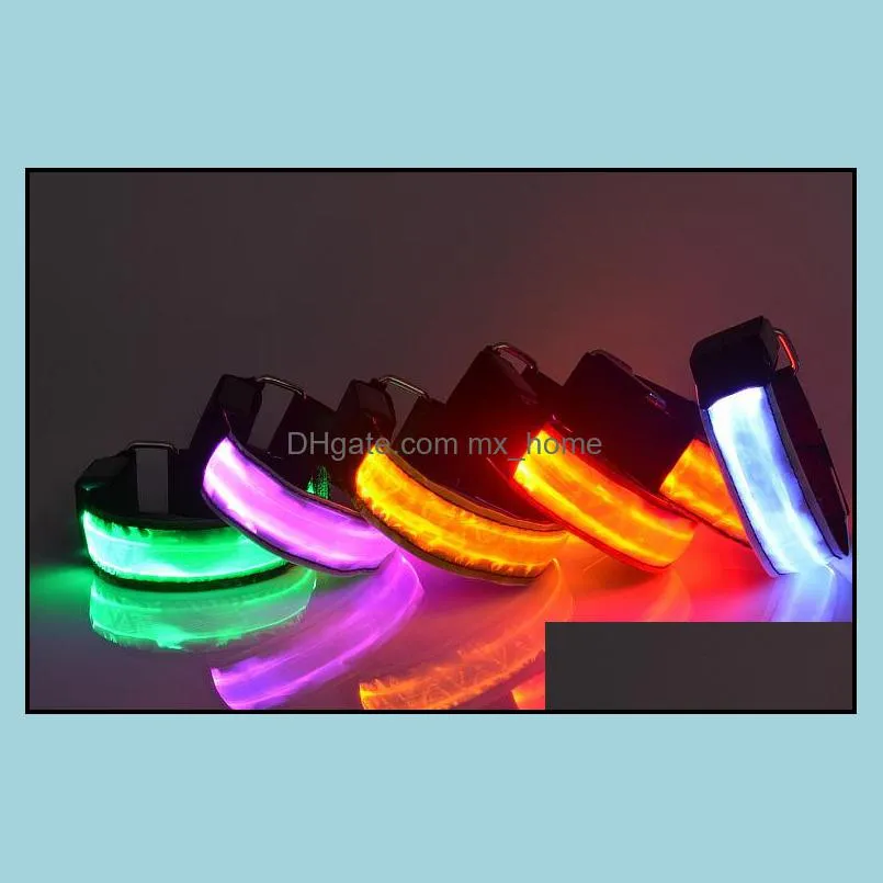 LED Safety Reflective Armband Bicycle Flashing Sports Arm Band Warning Night LED Flash Strap Glow Belt Halloween Party Supplies DBC