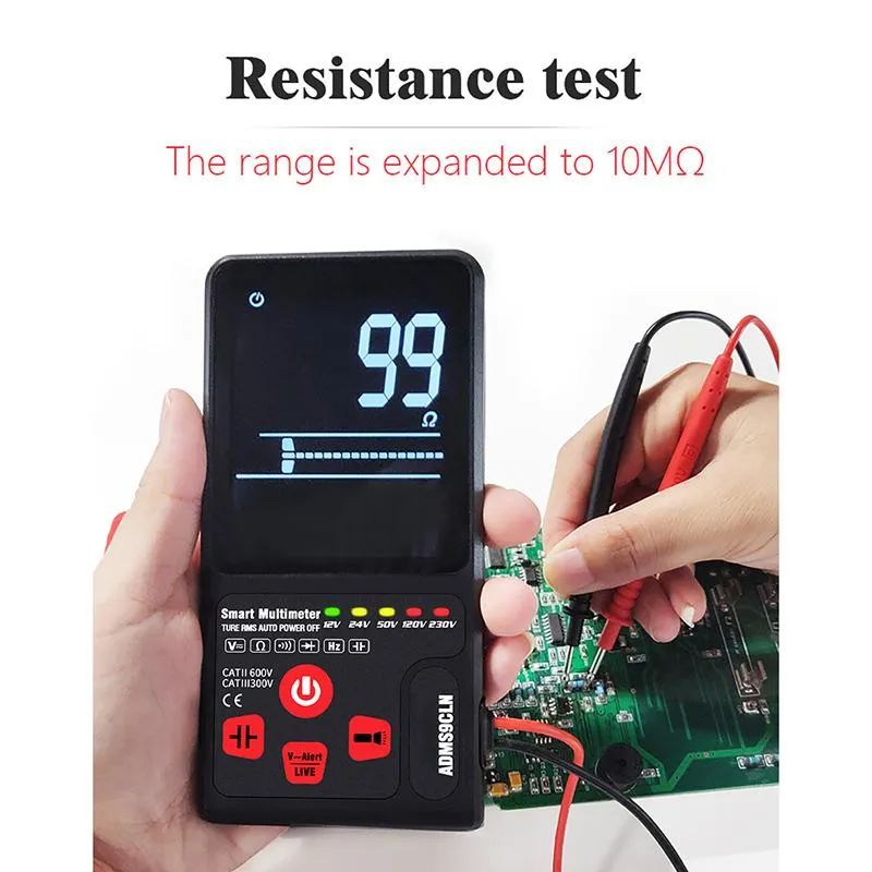 Multimeter Automatisches digitales LCD-Multimeter Voltmeter Amperemeter Stromkreistester LKS99