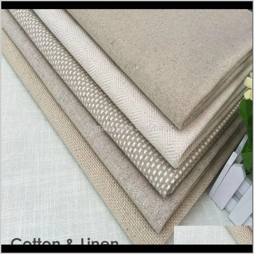 contemporary heavy linen cotton fabric natural woven upholstery diy eco-friendly sofa cover fabric width 145 cm sell by meter 5ymi#