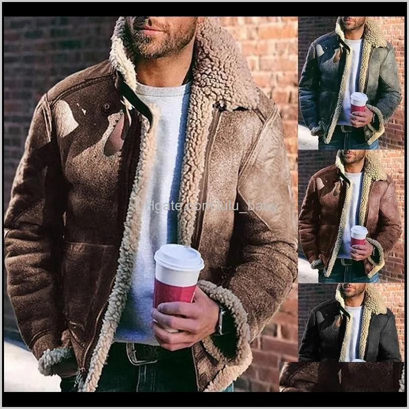 Down Parkas Outerwear & Coats Mens Clothing Apparel Winter Sheep Fur Coat Classic Wool Shearling Warm Leather Jacket Mens