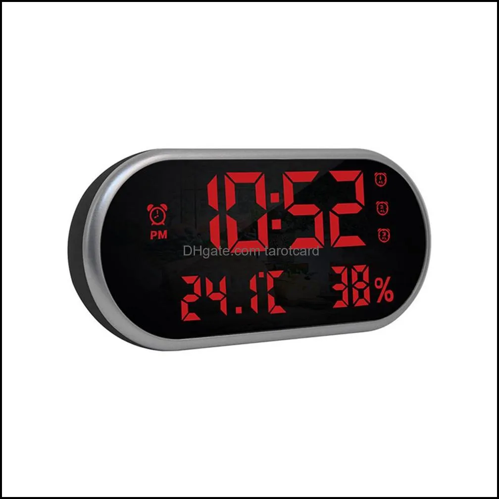 LED Alarm Clock Digital Clocks Electronic Table Bedside with Temperature Humidity USB Charge Desk Home Decor Gifts