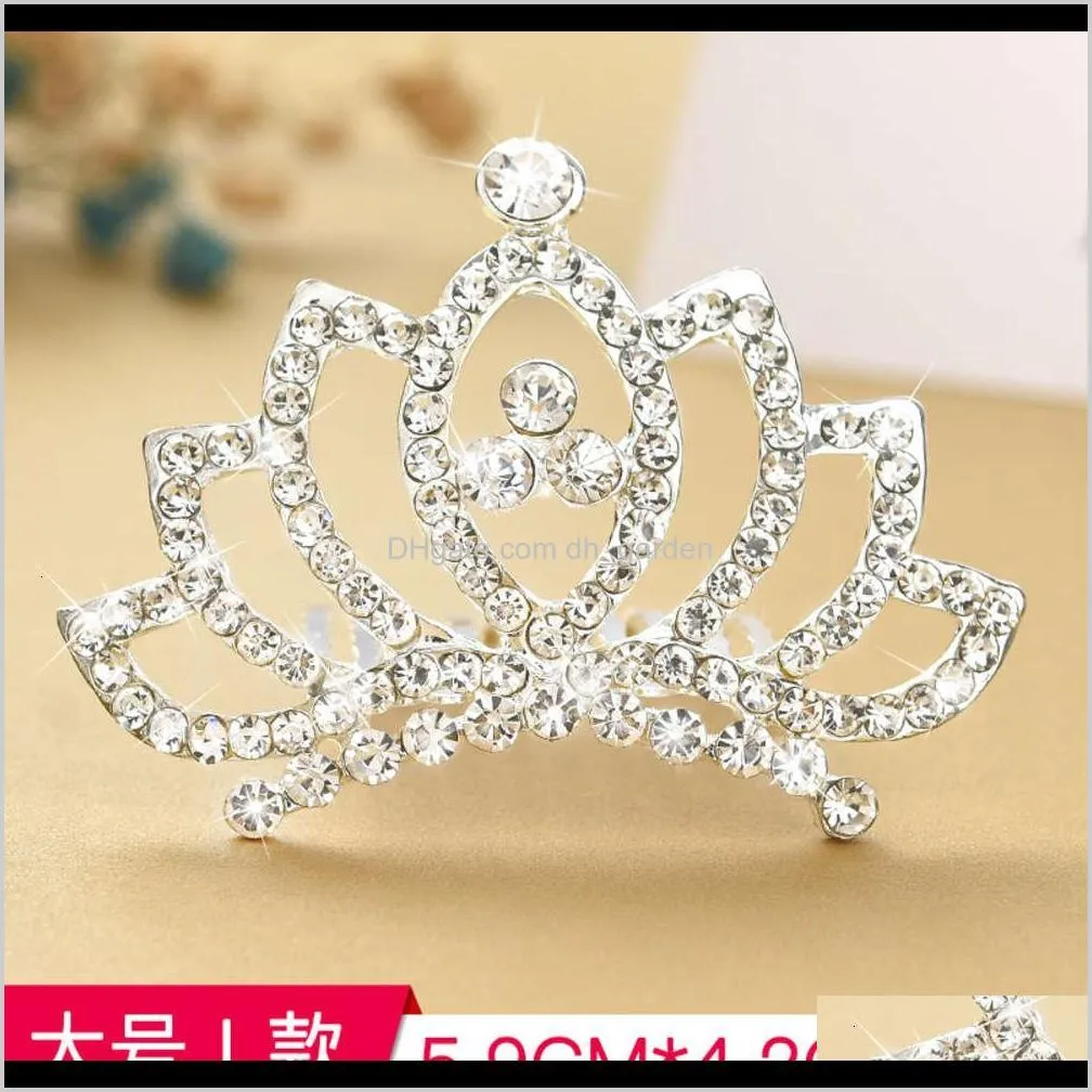 Children`s diamond hairband lovely princess accessories hair comb baby crown little girl hairpin headdress