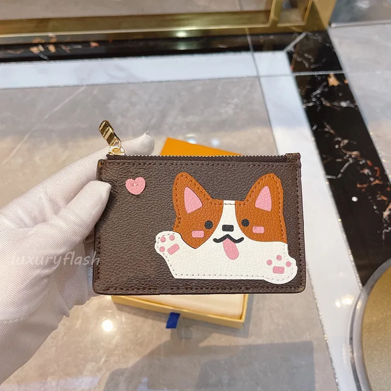 Nuevo Titular de la tarjeta Monederos de diseñador Kirky Key Pouch Diseñador de bolsos para mujer Monedero Moda Cartera de dibujos animados Luxurys Marca Animal Regalo para niño Bolsa al por mayor