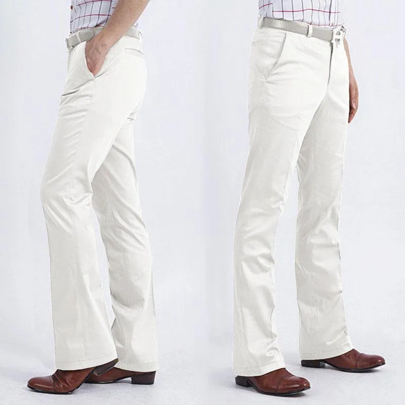 初売り 福袋 Mens Slim Cut Boot Black/White Pants Suit Formal Autumn Fit Clothing