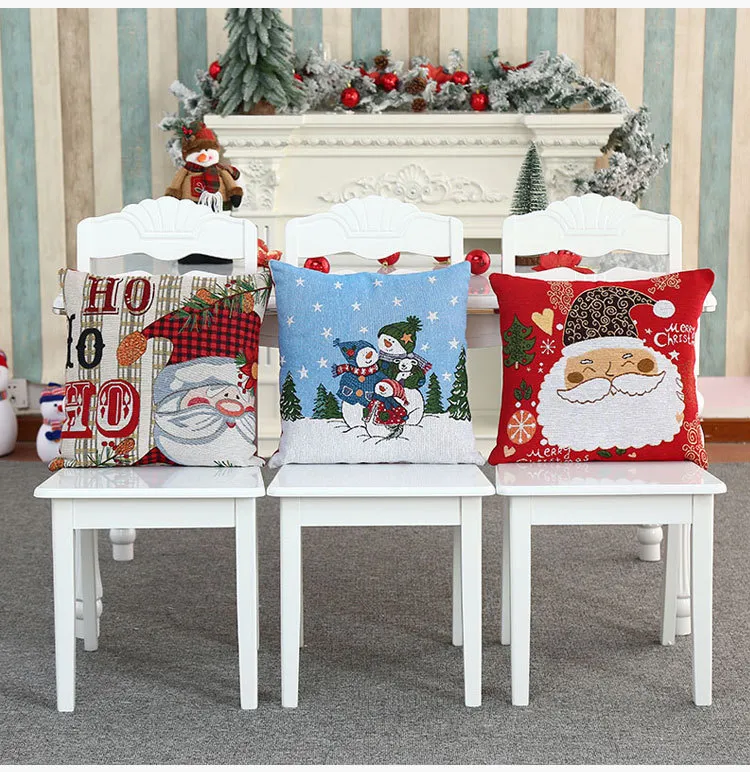 Партии для вечеринок Рождество Санта Диван вязаный бросок наволочка подушки подушки офисный стул подушки дома украшения