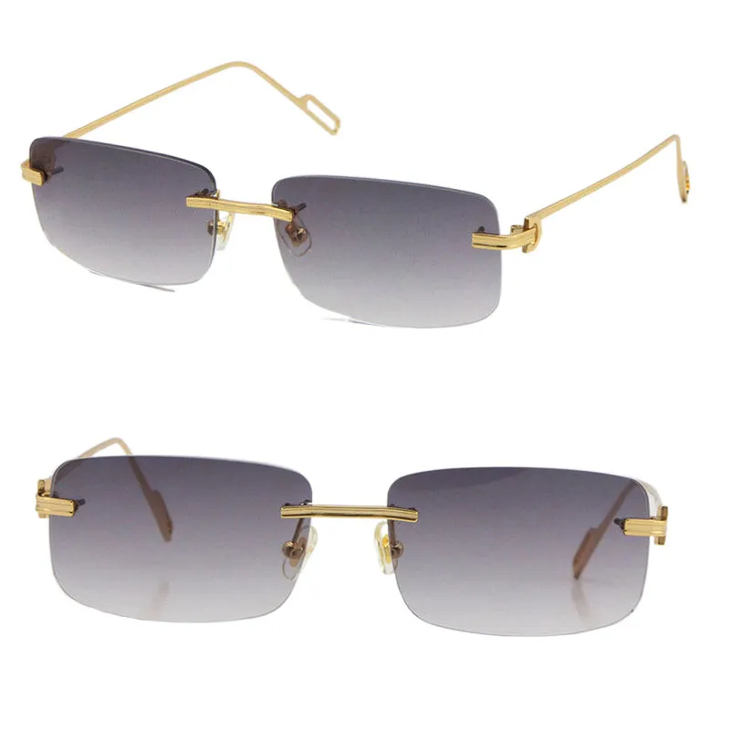 Unisex Rimless Square Sunglasses UV400 Protection Metal Frame Amazon.com: Retro Rimless Square Sunglasses for Men Women  main image 3