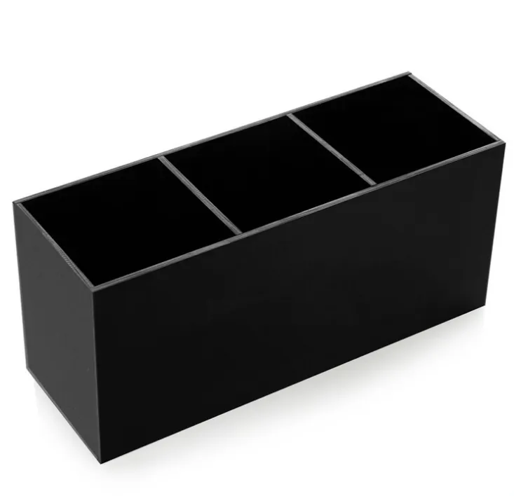 Boîte de rangement classique à 3 grilles en acrylique de haute qualité, boîte de rangement pour articles de toilette/accessoires cosmétiques, avec emballage cadeau, 2021