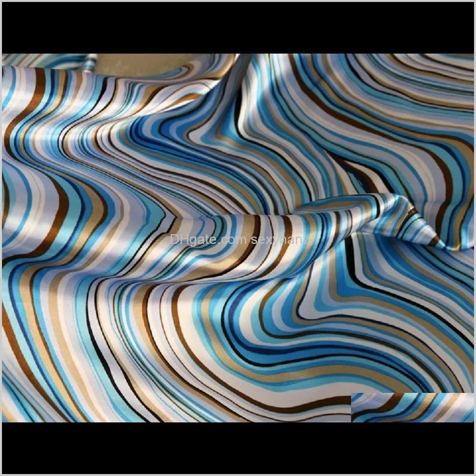 fashion stripe printed satin fabric sewing kleding dress bag toys lining cloth 100cm*148cm1