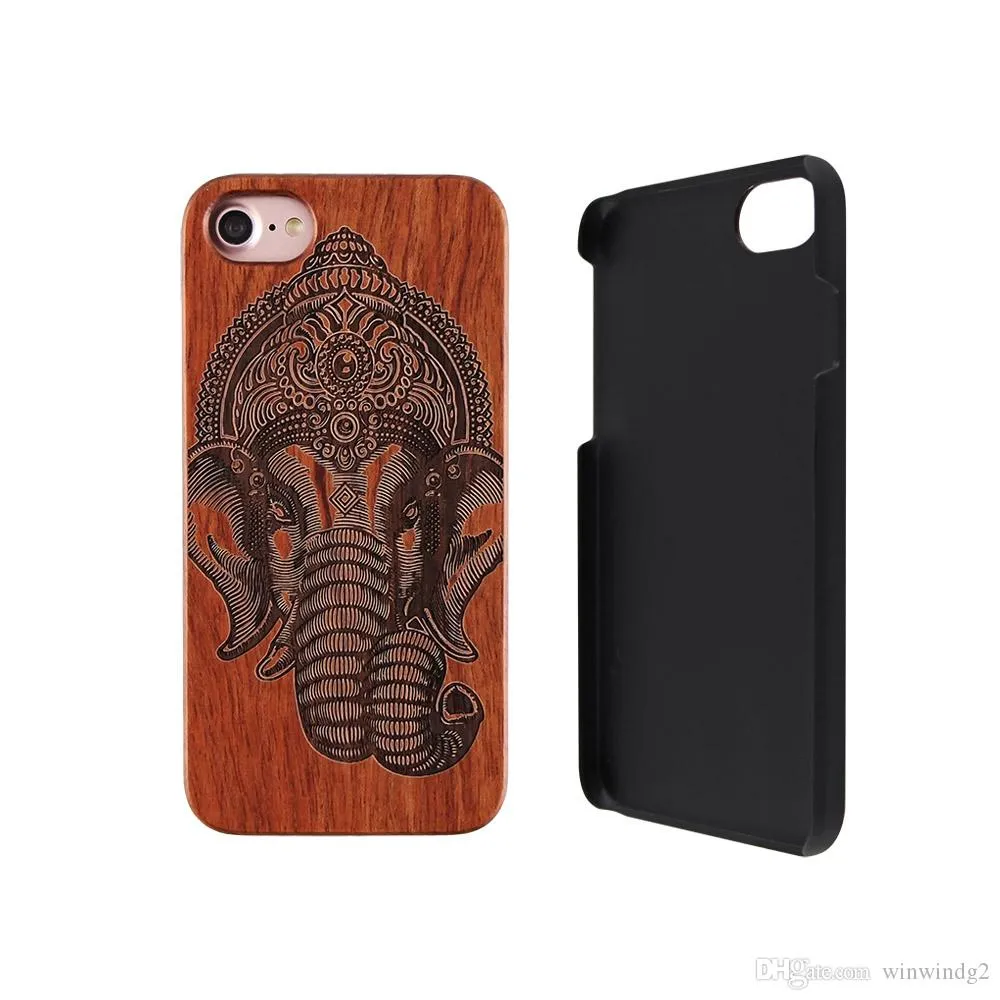 Ultra-thin Shockproof Back Cover Freeshipping Mobile Phone Cases For iPhone 11 8 7 6 Natural Wood PC Laser Engraved Case