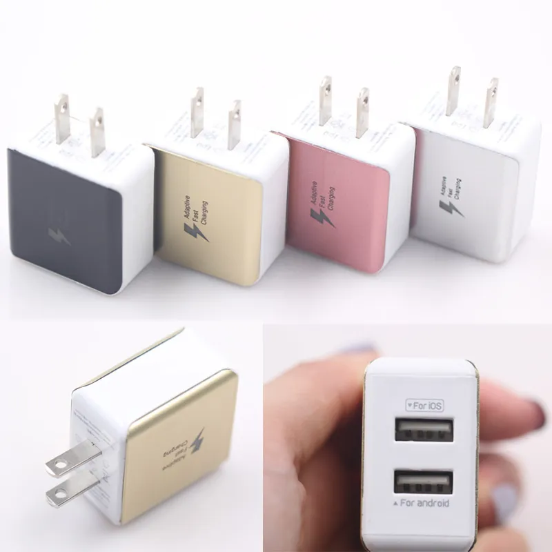 2 puertos USB Cargador EE. UU. Pplug para teléfonos, Tablet PC 5V 2A Home Travel Adapte