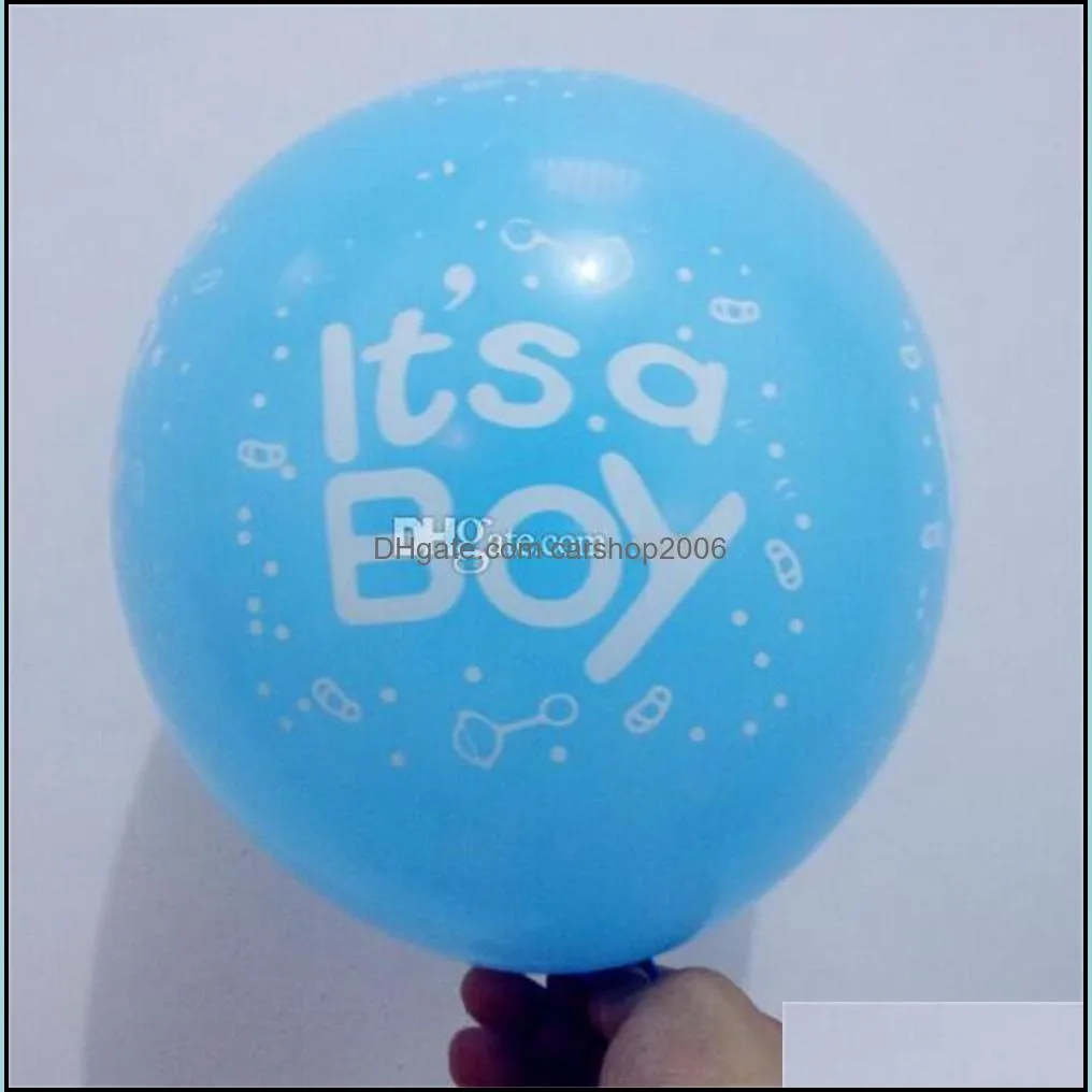 Wholesale New Happy birthday decoration balloon clear Blue Helium It is boy Baby 1st latex