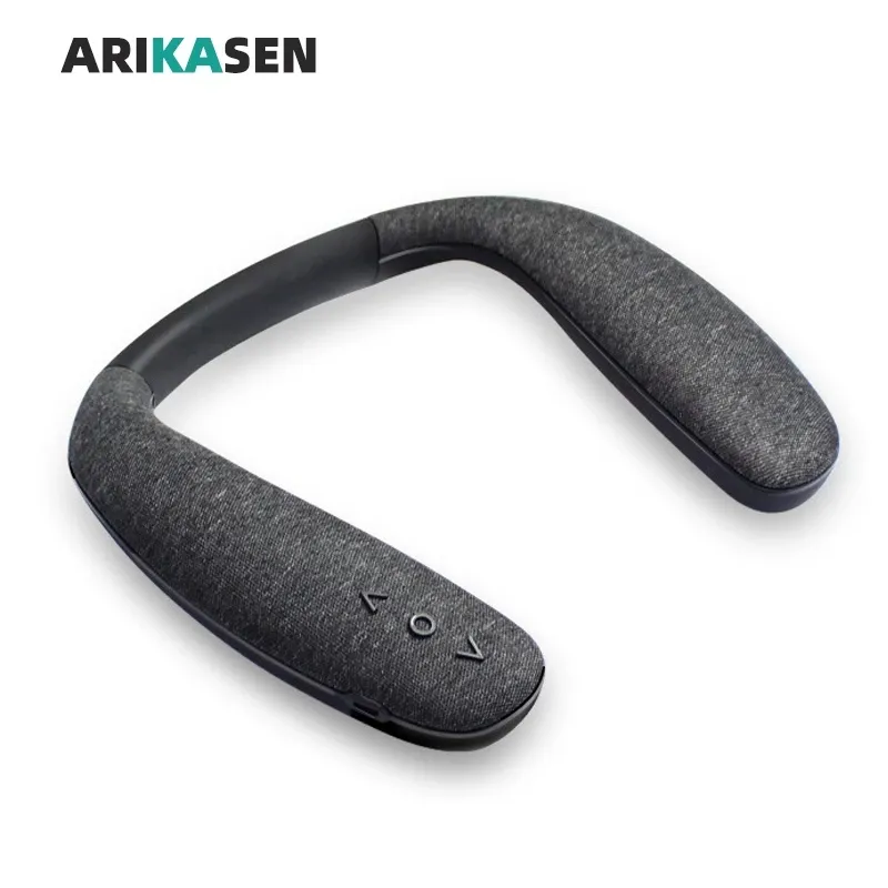 Halsband Bluetooth 5.0 Lautsprecher Wireless Wearable Neck-Lautsprecher Echte 3D Stereo-Ton Tragbares Bass Eingebautes Mikrofon mit Mikrofon Komfortables Design