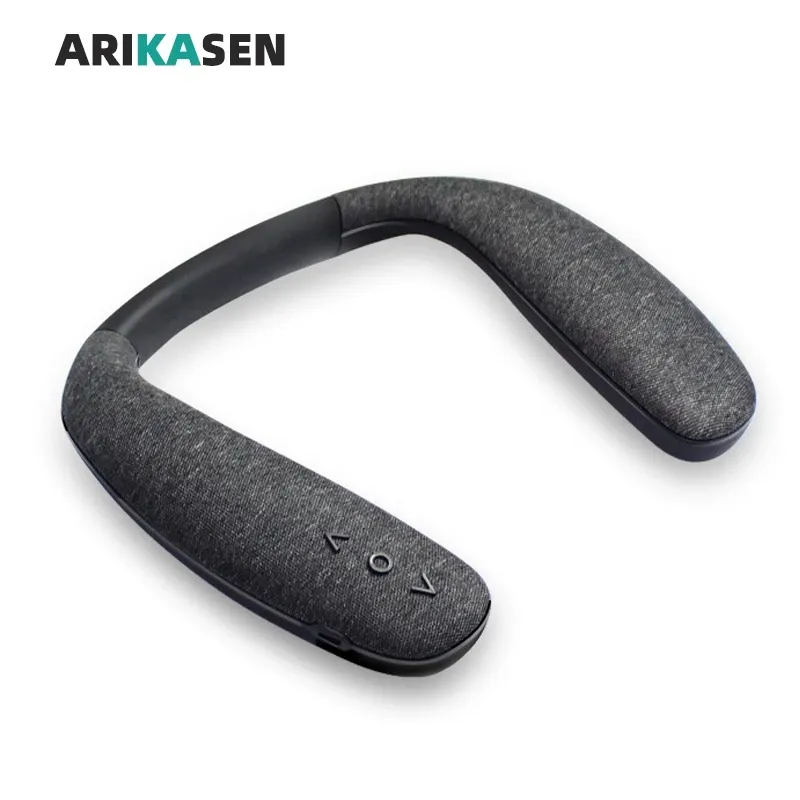 Neckband Bluetooth 5.0 Högtalare Trådlös bärbar nacke Speaker True 3D Stereo Sound Portable Bass Inbyggd mikrofon med mikrofon Bekväm design