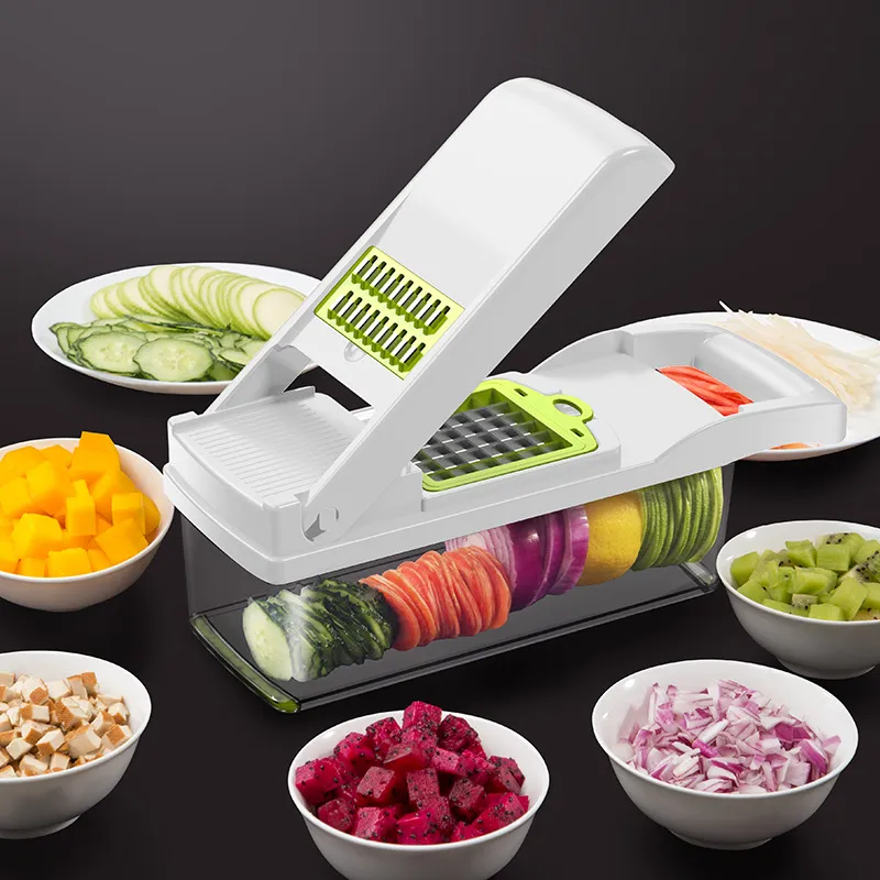 Ferramentas de cortador de legumes multifuncional slicer frutas batata peeler cenoura ralador acessórios de cozinha cesta vegetais slicer jjb14054