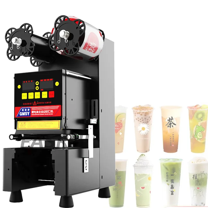 Electric Commercial Automatic Bubble Tea Cup Sealing Machine For Bar And Milk Tea Shop