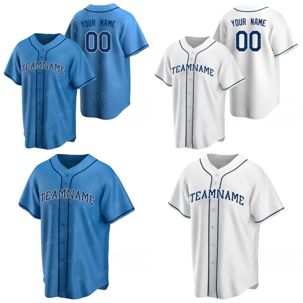 Men's Custom Tampa Bay Baseball Jerseys Make Your Own Jersey Sports Shirts Personalized Team Name and Number Stitched