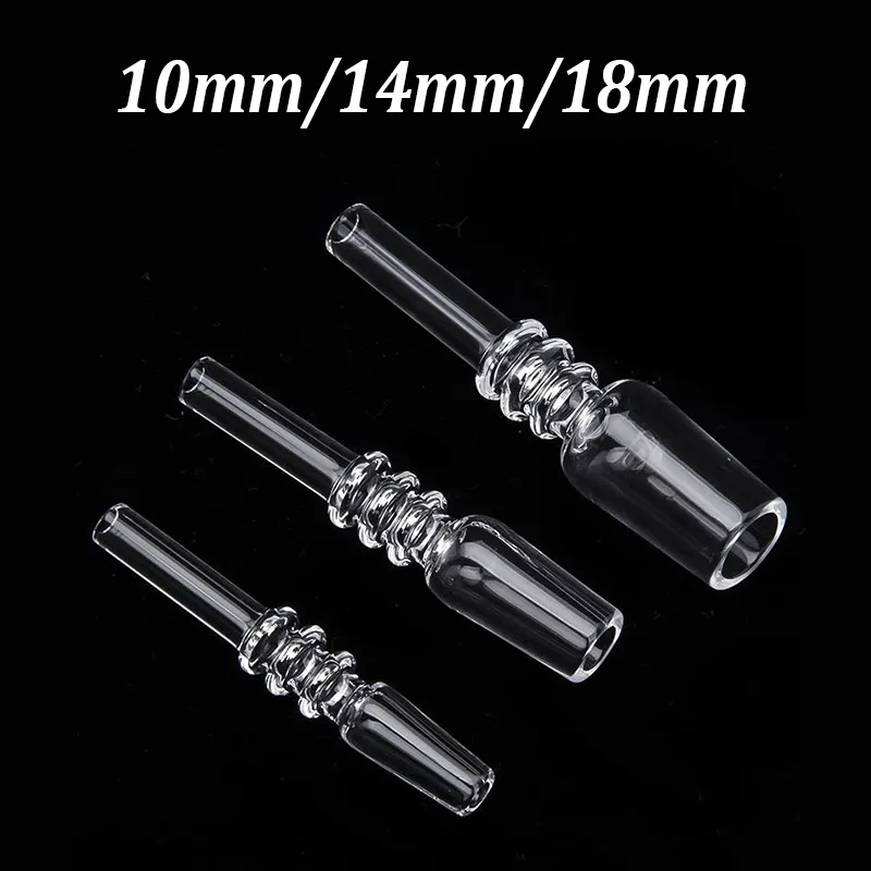 Vente en gros 100% Quartz Nail Tips Accessoires pour fumeurs pour kits NC 10mm 14mm 18mm Joint mâle pour Dab Rig Bong