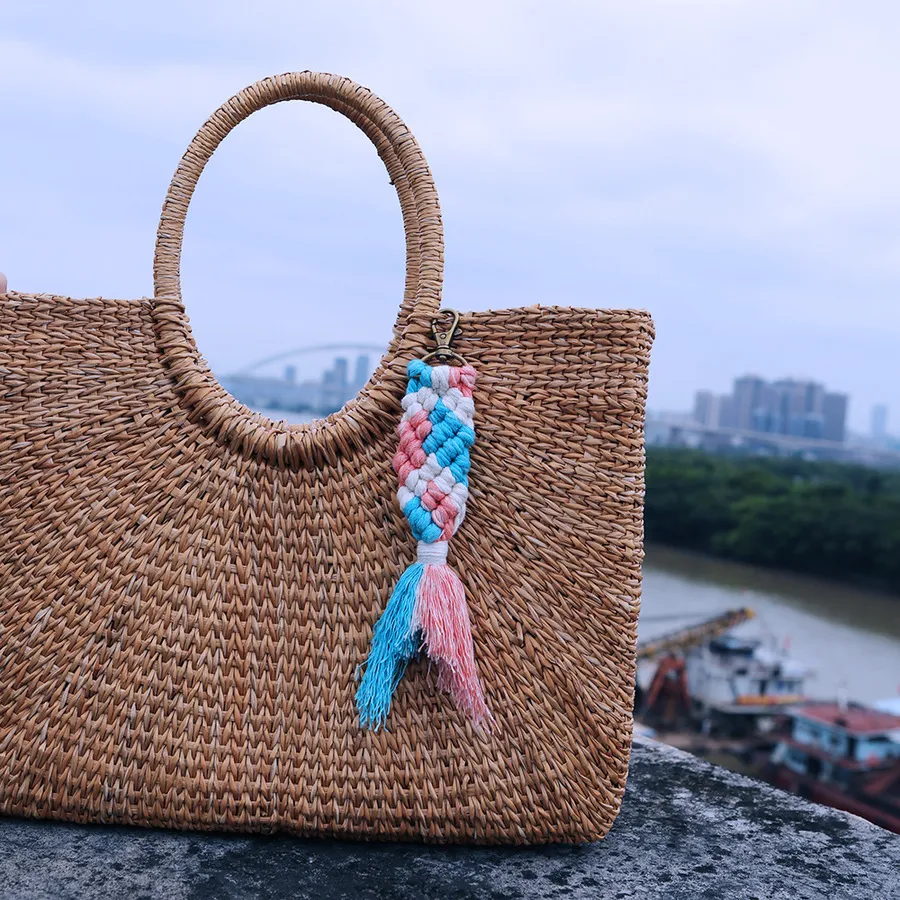 Ringos de peixe de corda de algod￣o Key Key Rings Handbag para homens J￳ias de moda Will e Sandy