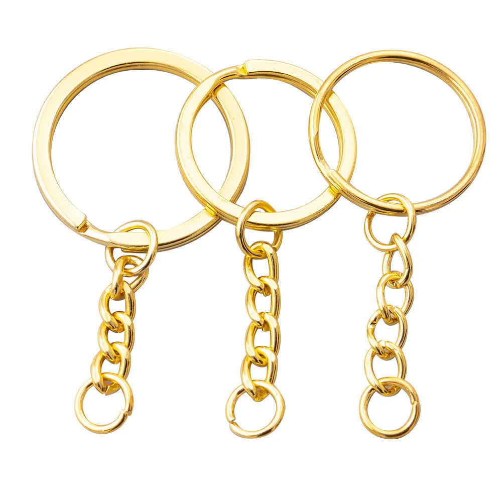 20 teile/los Gold Schlüsselbund Schlüsselring Hängen mit Einzelring für schmuck Großhandel G1019