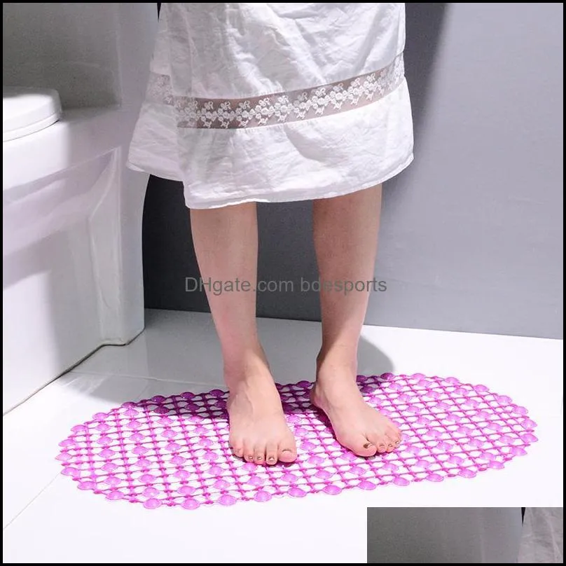 Bath Mats Bathroom Non-slip Mat For Foldable Hollow Bathtub With Suction Cup Pvc Foot 66x37cm