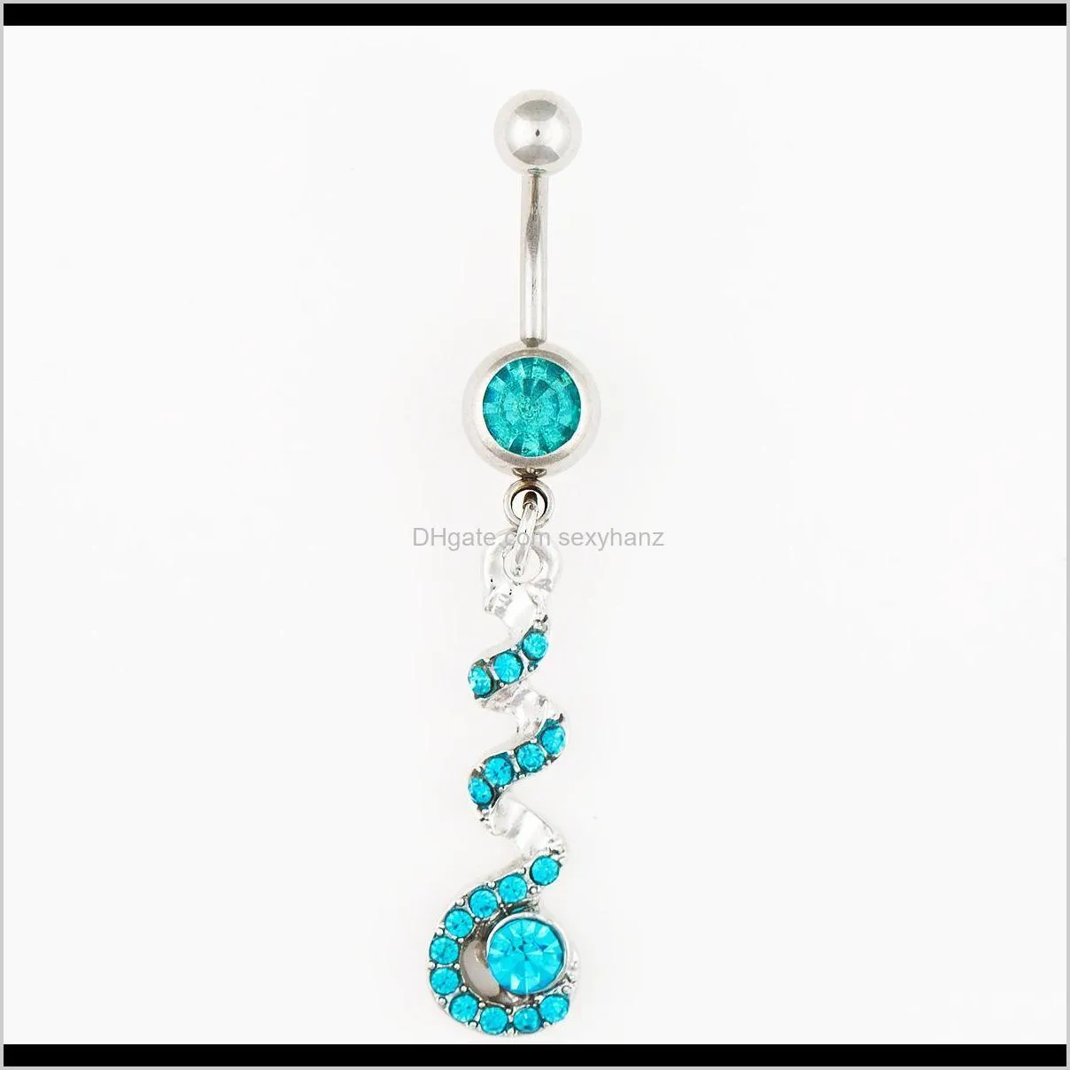 d0554-1 ( 3 colors ) body jewelry nice style navel belly ring 10 pcs mix colors stone drop shipping factory price