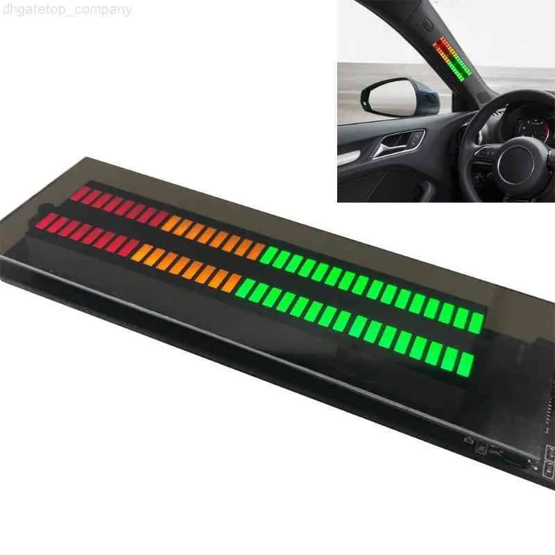 車のオーディオレベルメーターアンプLEDの音楽スペクトル表示雰囲気の電球のステレオ音声インジケーターMP3プレーヤー車