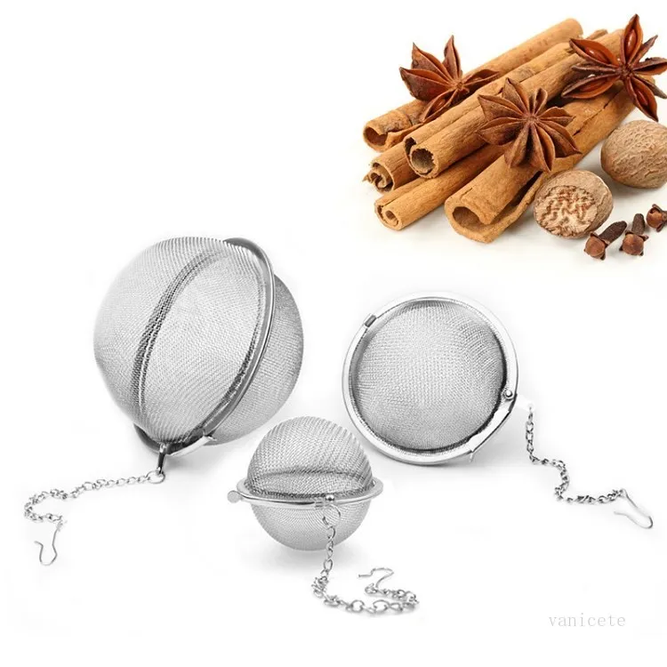 Stainless Steel Tea Pot Infuser Cooking Utensils Sphere Locking Seasoning ball Mesh Infusers Strainer Filter Tools T2I52012