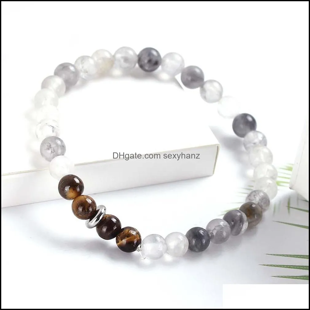 Chakra Bracelet Men Black Lava Healing Balance Beads Reiki pretty Prayer Natural Stone Yoga Bracelet For Women Stone Bead Bracelet