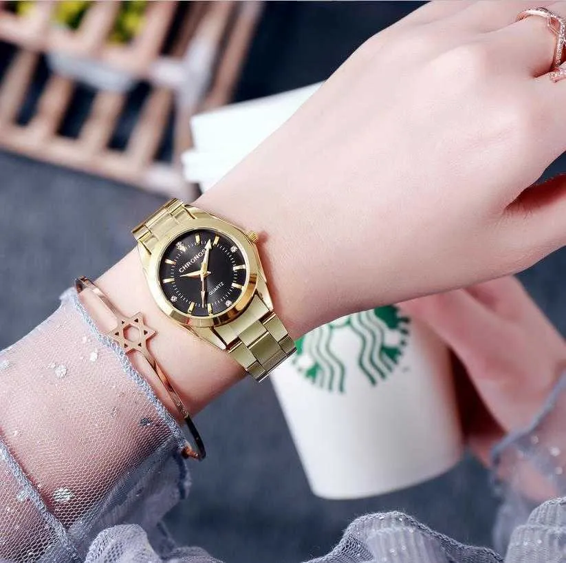 Chronos Horloge Vrouwen Luxe Mode Casual Quartz Es Roestvrij