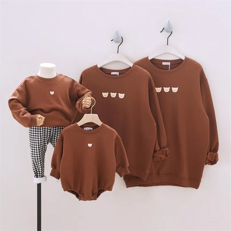 Family Matching Cartoon Bear Romper Sweatshirt main image 0