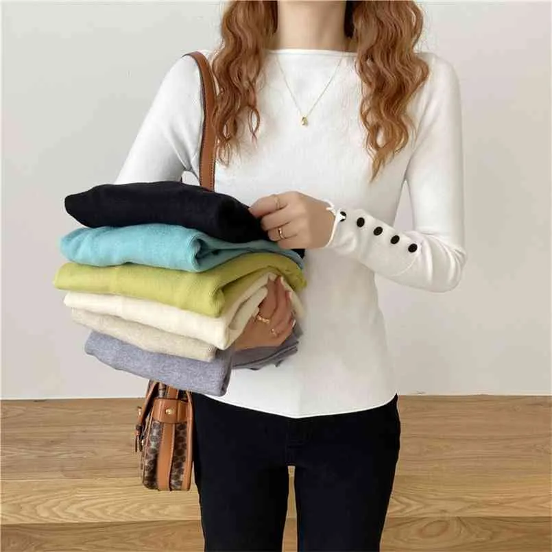 Female Sweater Women Winter Pullover Knitting Oversize Long Sleeve Girls Tops Loose Sweaters Knitted Outerwear Thin Sexy 210423