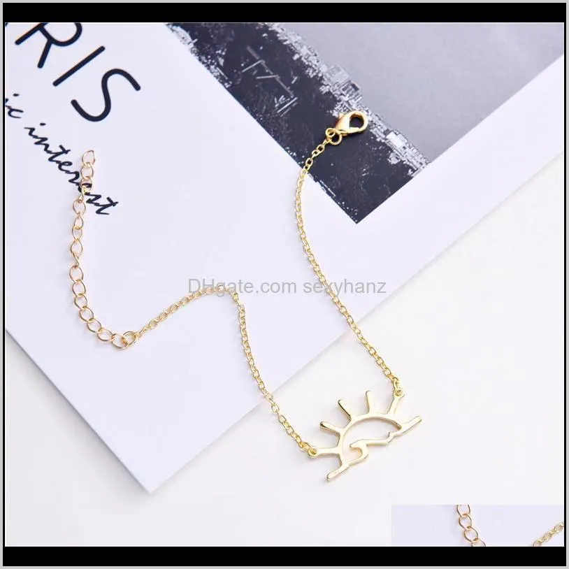 5pcs sunrise sunset ocean wave bracelets sky sunshine sunlight sea level outdoor geometric scenery landscape charm chain female